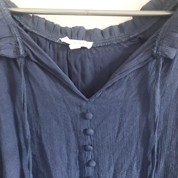 UO Dark Blue Picnic Dress - Picture 2 of 5